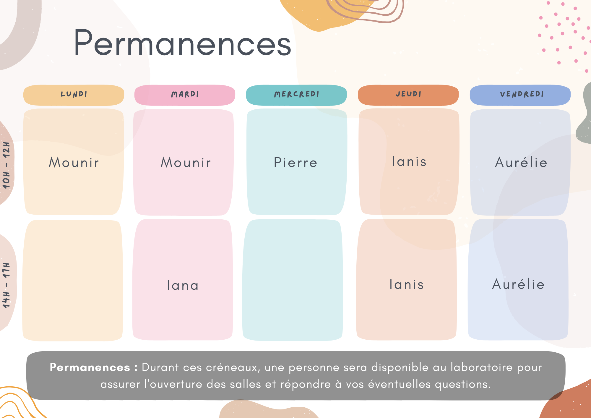 Permanences 2025-2026
